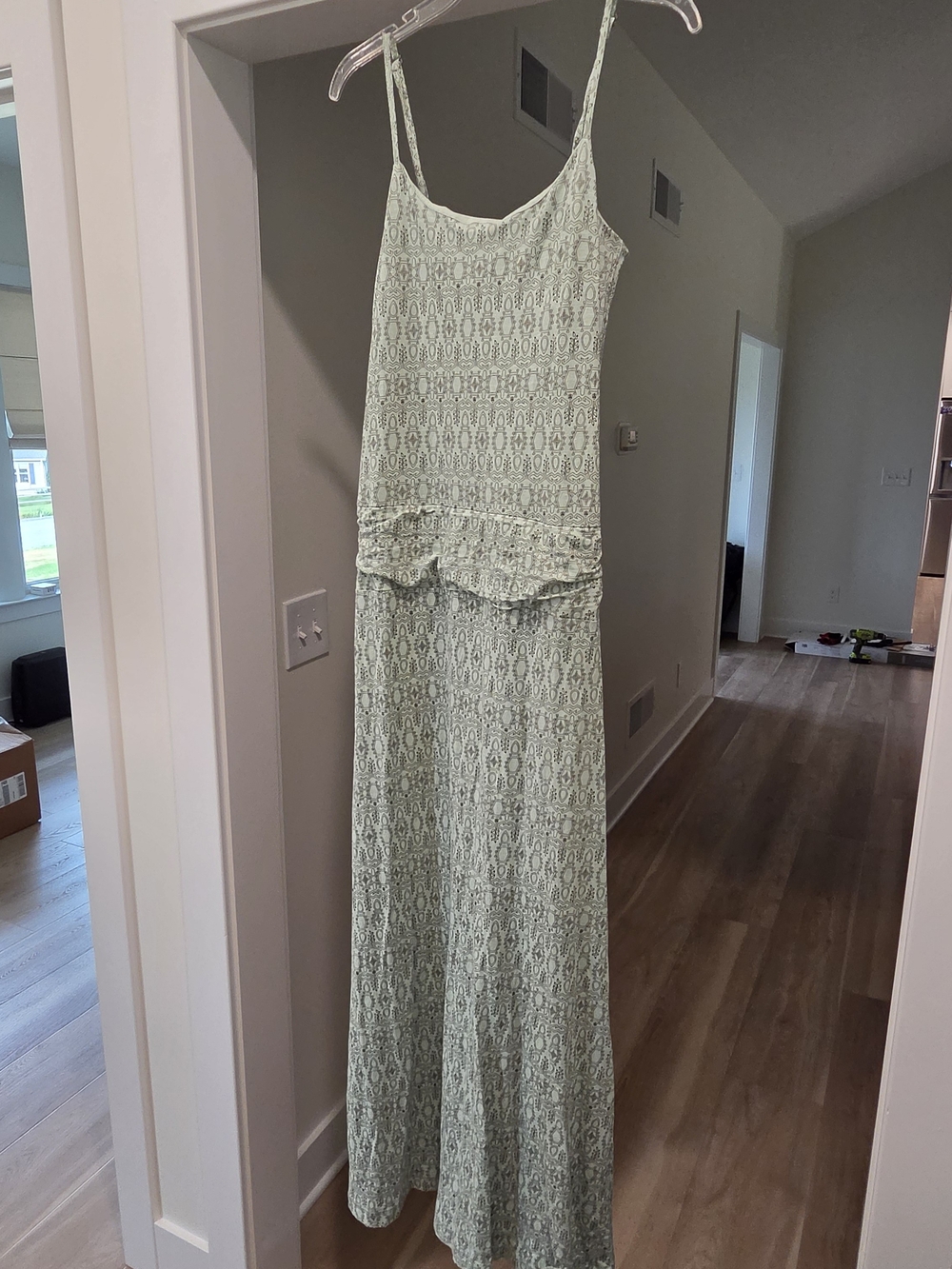 Toad&Co Light Sage Patterned Maxi Dress